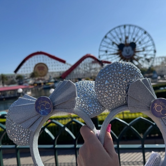 Disney 100 Silver Ears with Purple accent, Cast member ears - Picture 1 of 4